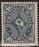 Germany 1922 Post Horn 50 Pfeenig Dark Green Scott 184
